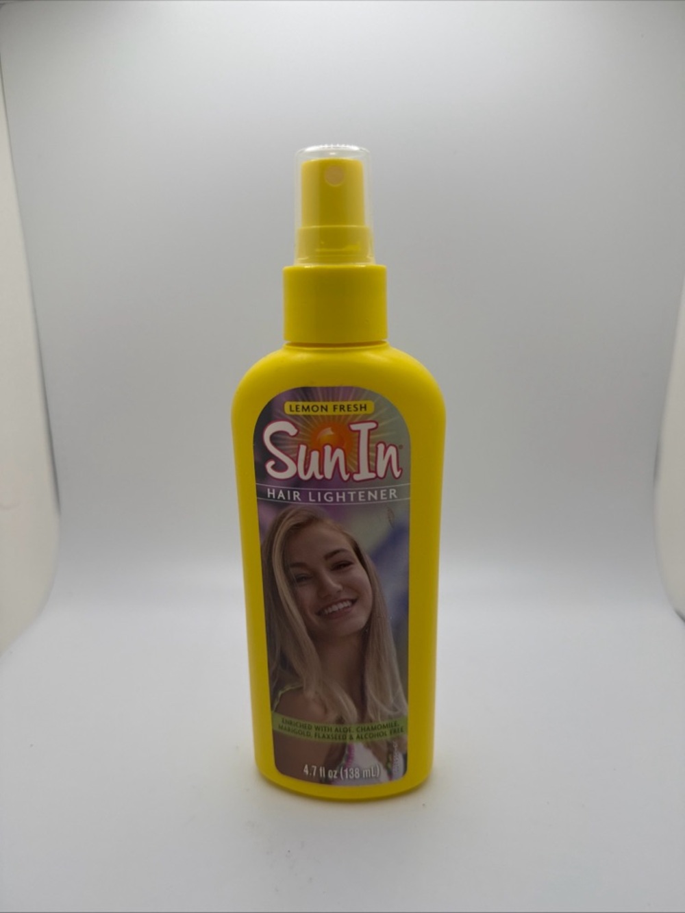 Sun-In Lemon Fresh Hair Lightener - Yellow Spray Bottle 3/4 full